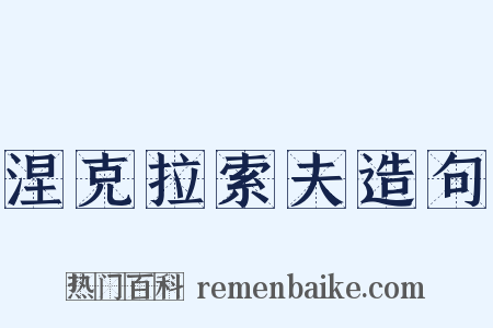 涅克拉索夫造句是什么意思的图片